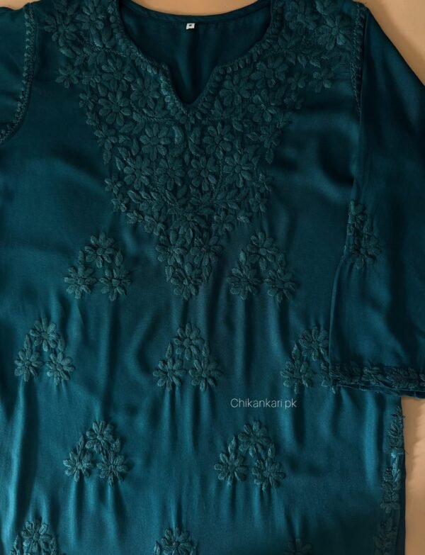 Zinc Hand Embroidered Chikankari Kurta And Trouser